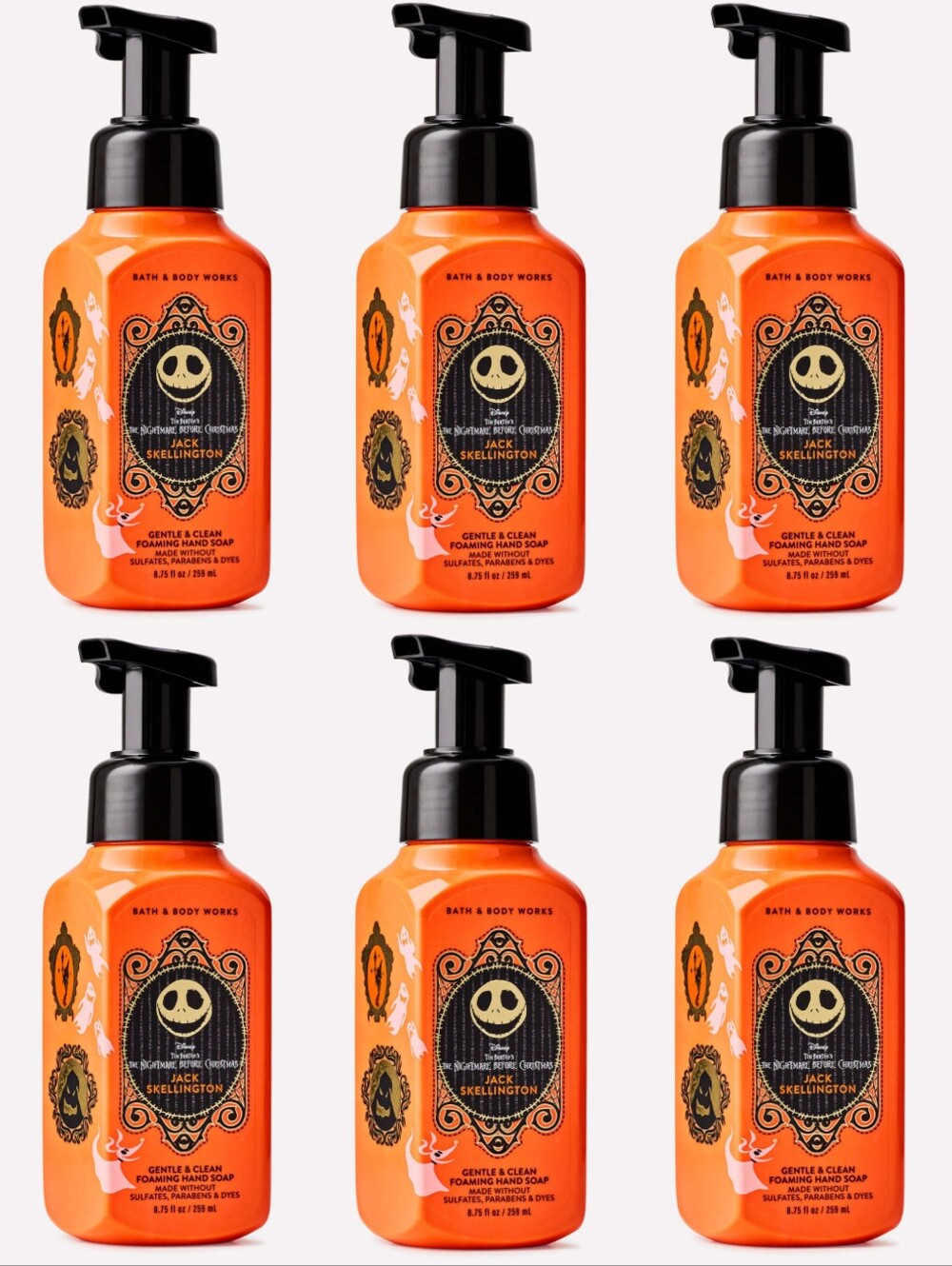 Bath & Body Works Jack Skellington Foaming Hand Soap (6 Pack) NEW RARE
